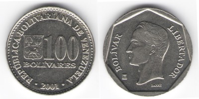 100 bolívares 2001