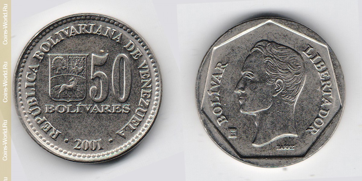 50 bolívares 2001 Venezuela