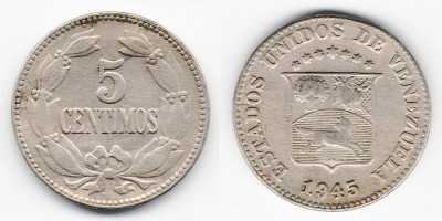 5 céntimos 1945