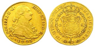 2 escudos 1793 M MF