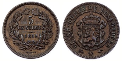 5 céntimos 1855