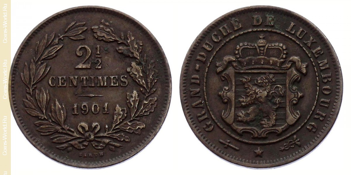 2½ céntimos 1901, Luxemburgo