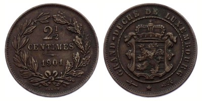 2½ сантима 1901 года