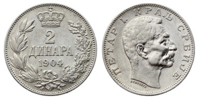 2 dinares 1904