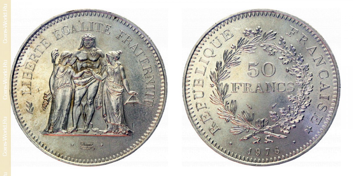 50 франков 1976 года, Франция