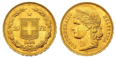 20 франков 1894 года