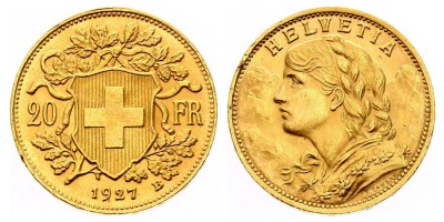 20 франков 1927 года
