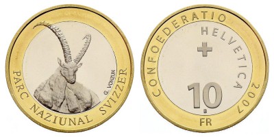 10 франков 2007 года