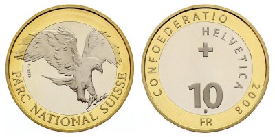 10 франков 2008 года