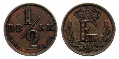 ½ ригсбанкскиллинга 1852 года