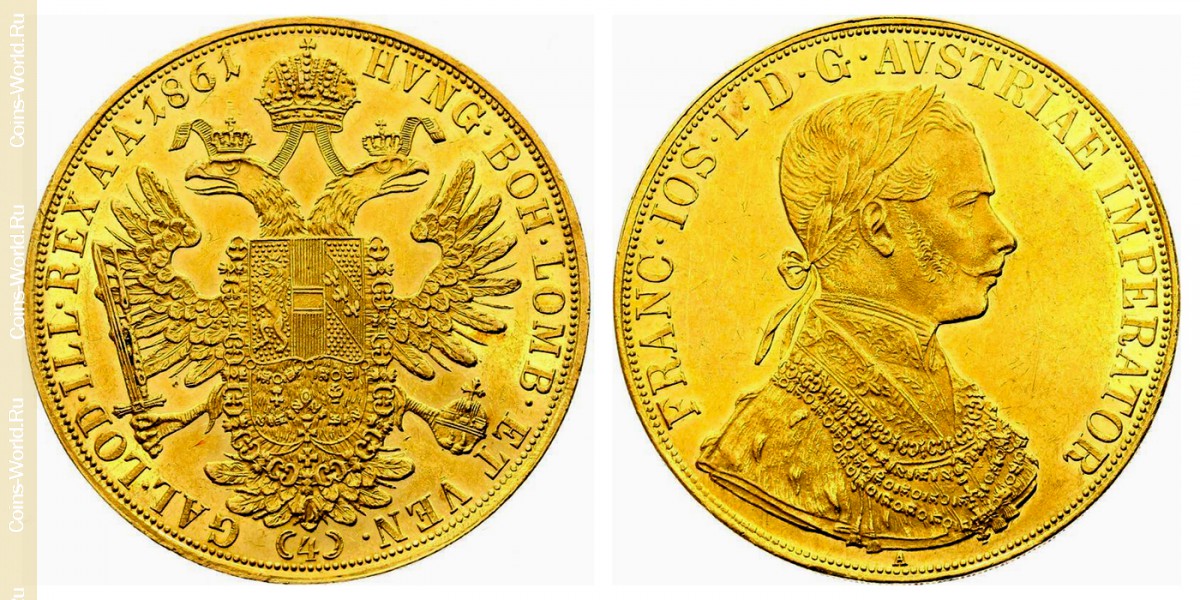 4 ducat 1861, Austria