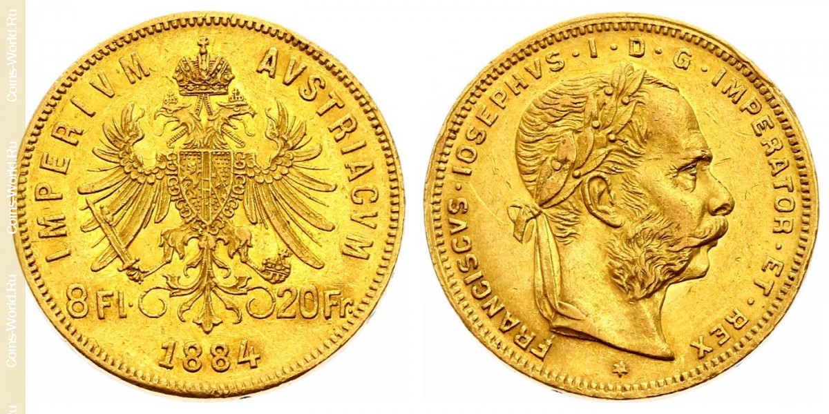8 Florin 1884, Österreich 