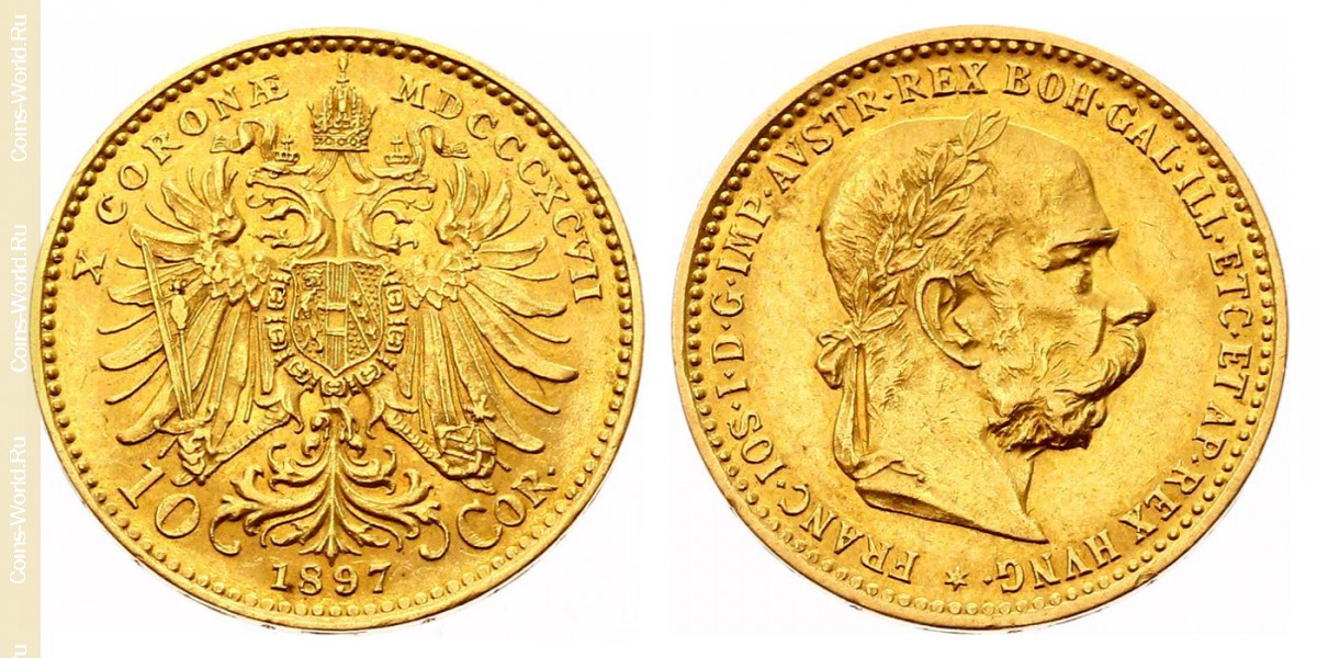 10 coronas 1897, Austria
