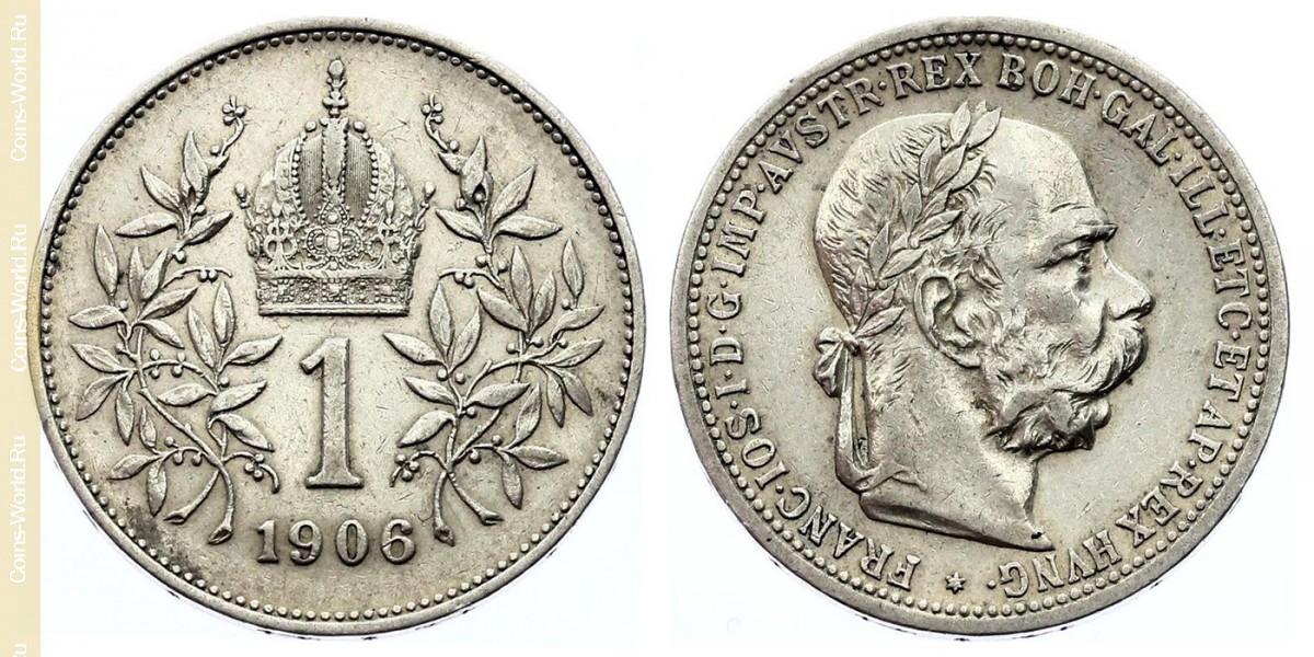 1 coroa 1906, Áustria