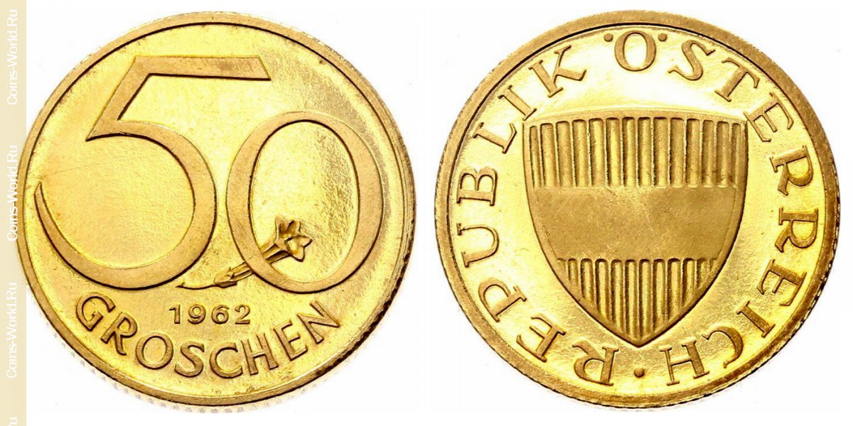 50 groschen 1962, Áustria