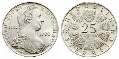25 шиллингов 1967 года