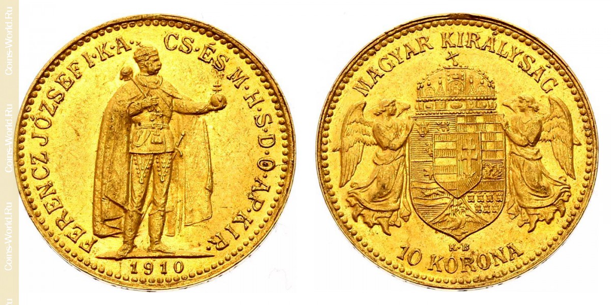 10 coroas 1910, Hungria