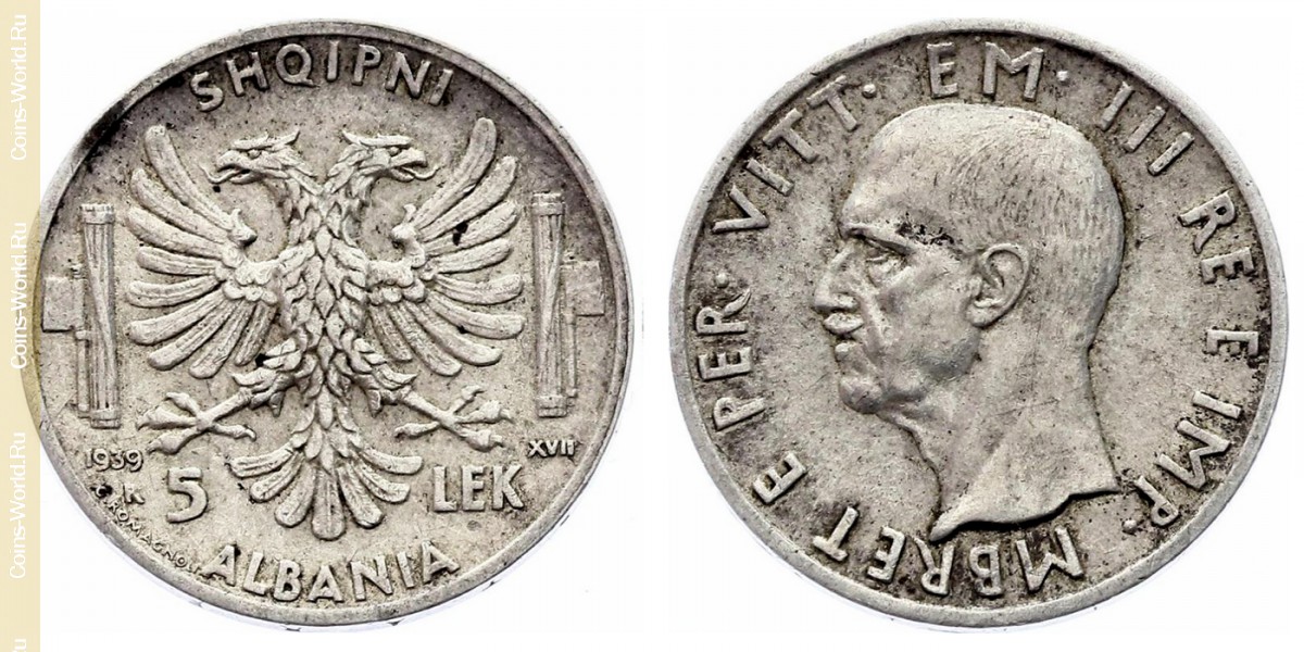 5 Lekë 1939, Albanien
