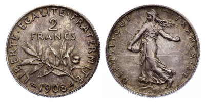 2 франка 1908 года