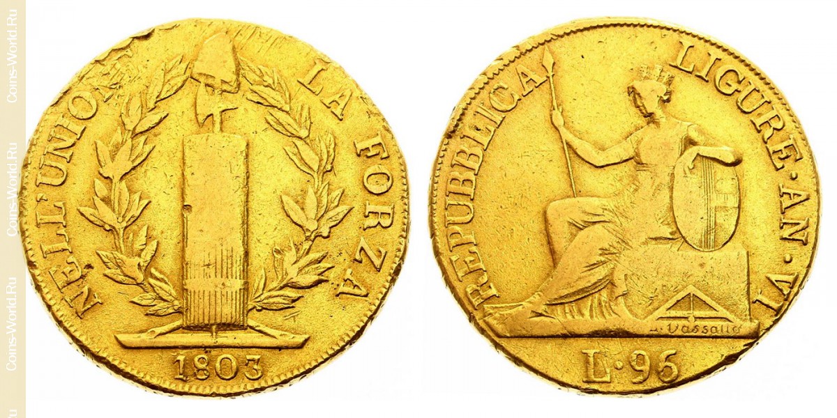 96 лир 1803 года, Генуя