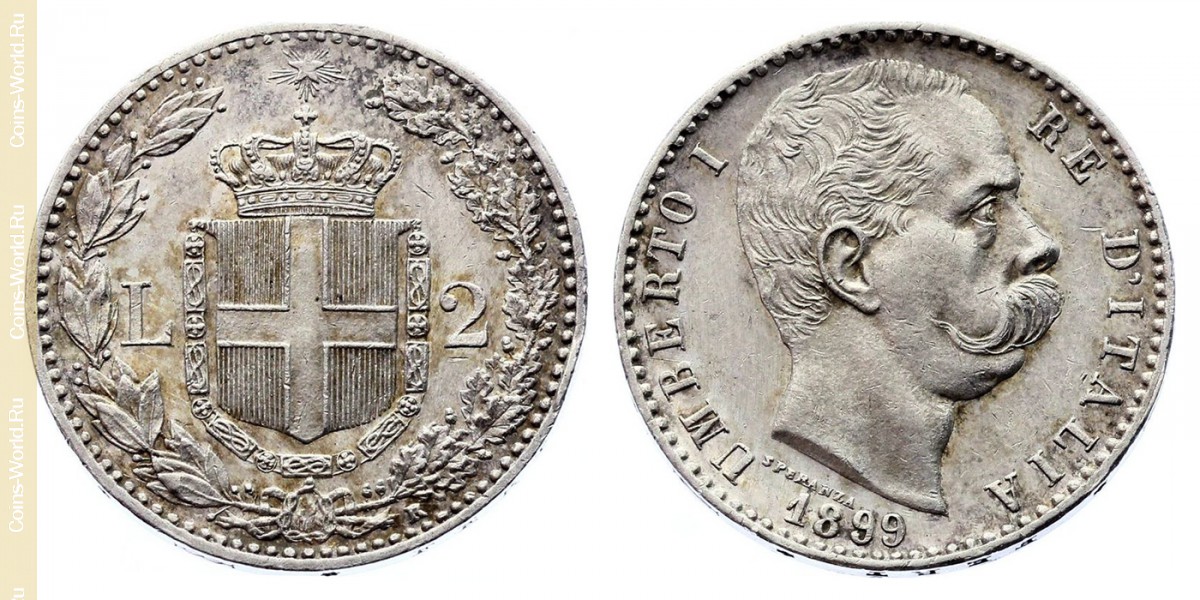 2 liras 1899, Italia