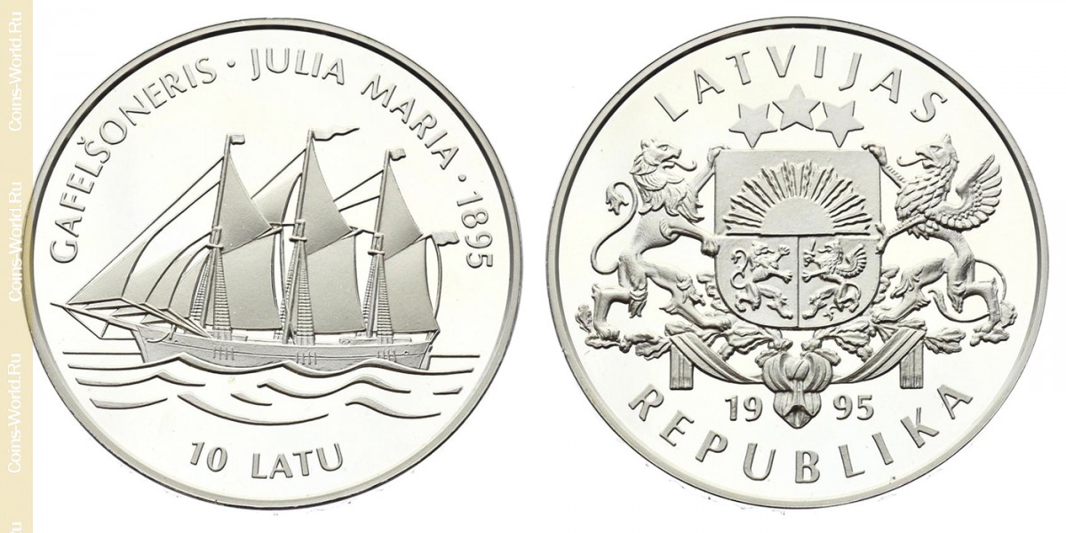 10 Latu 1995, Seegeschichte - Segelschiff Julia Maria, Lettland