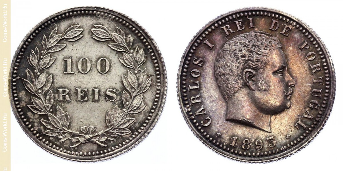 100 Réis 1893, Portugal