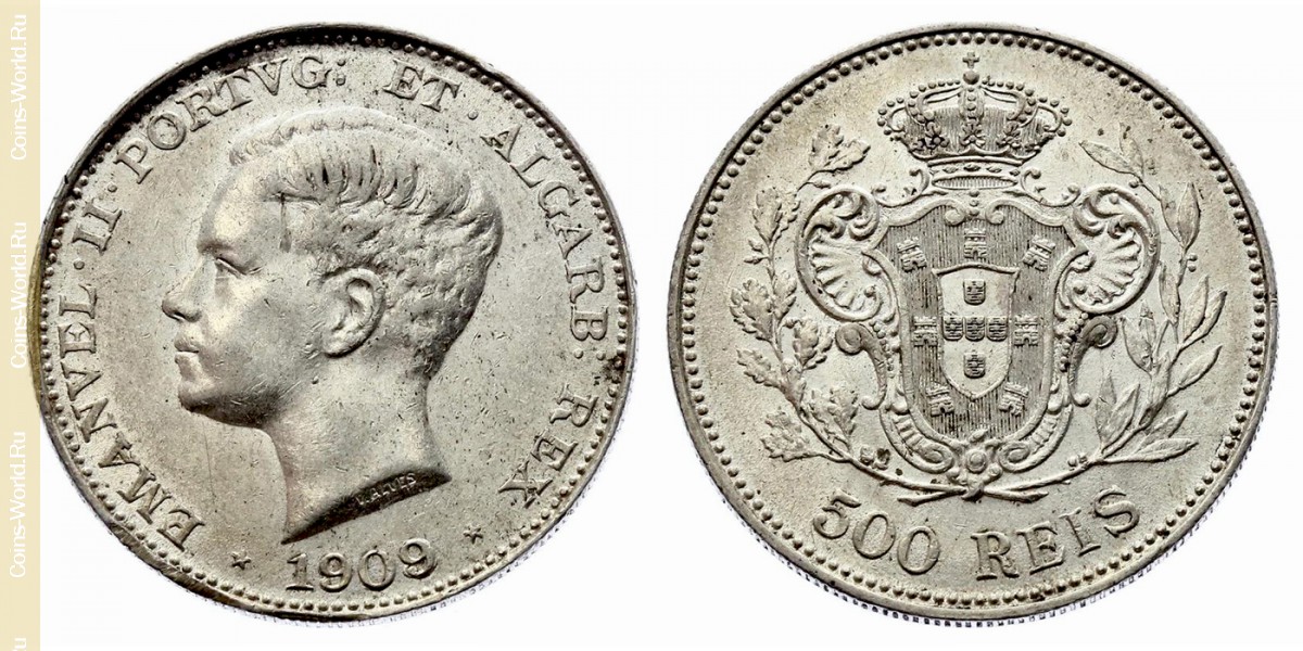 500 реалов 1909 года, Португалия