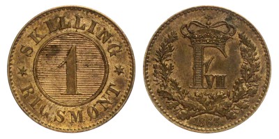 1 скиллинг-ригсмёнт 1863 года