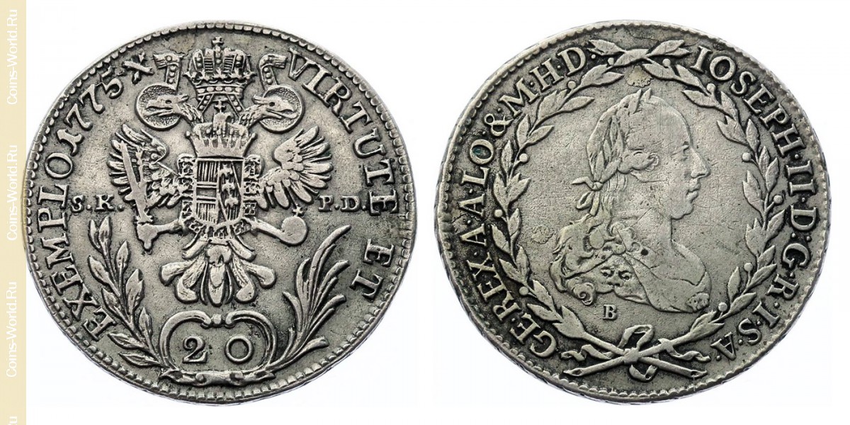 20 kreuzer 1775, Áustria