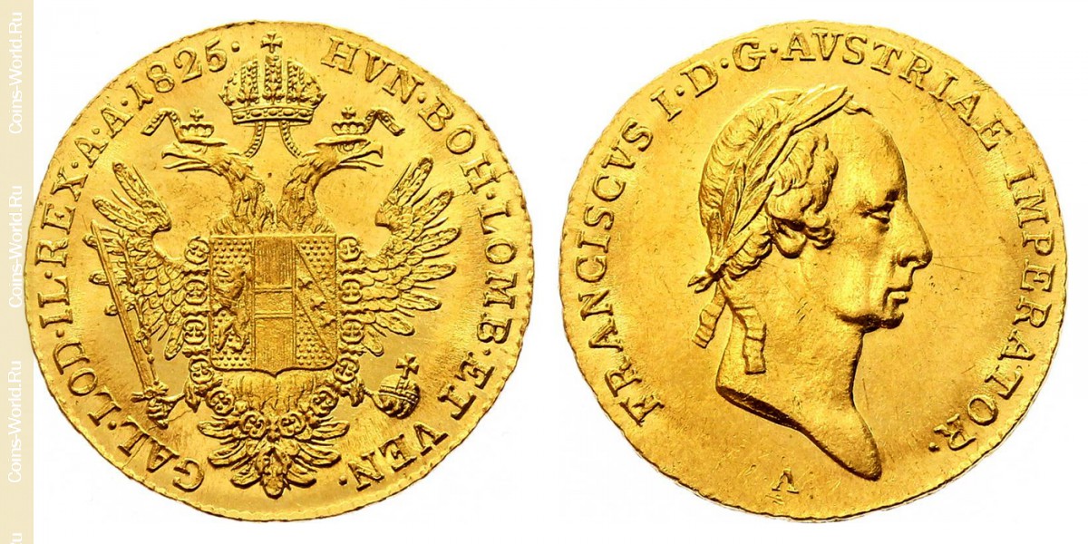 1 ducado 1825 A, Austria