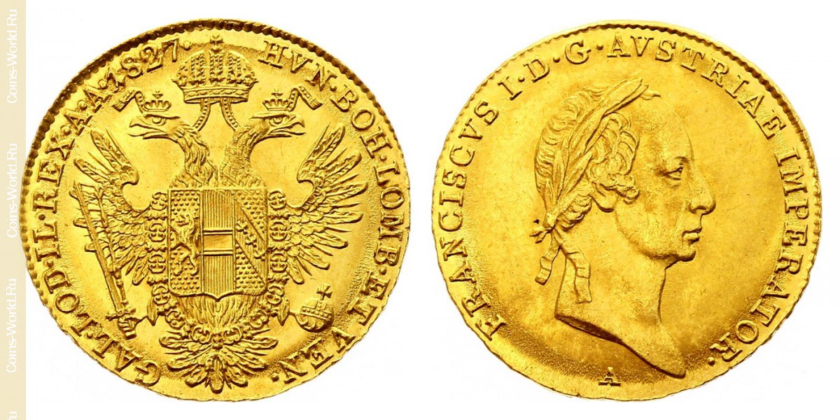 1 ducado 1827 A, Áustria
