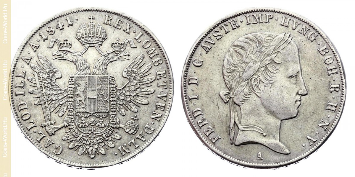 1 талер 1841 года, Австрия