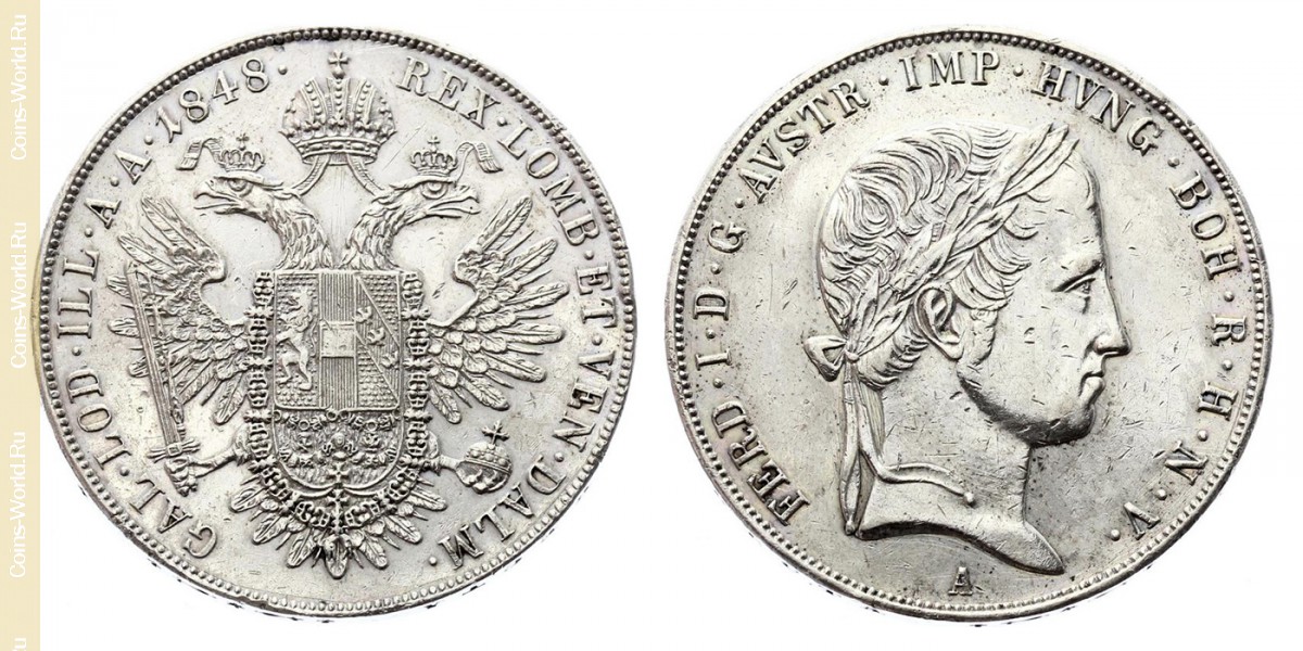 1 Taler 1848, Österreich 