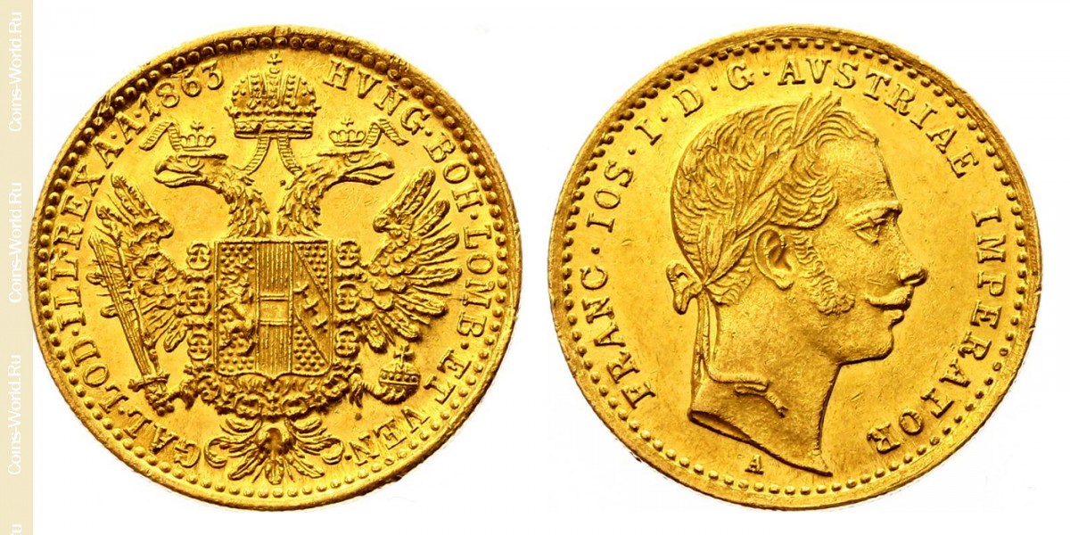 1 ducado 1863 A, Áustria