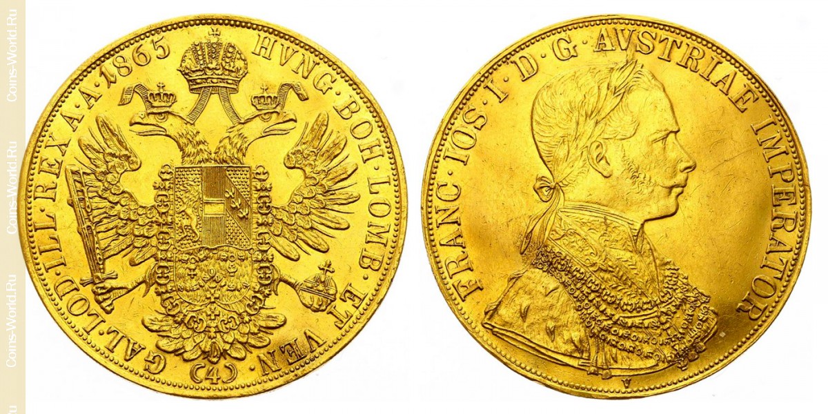 4 ducat 1865 V, Austria