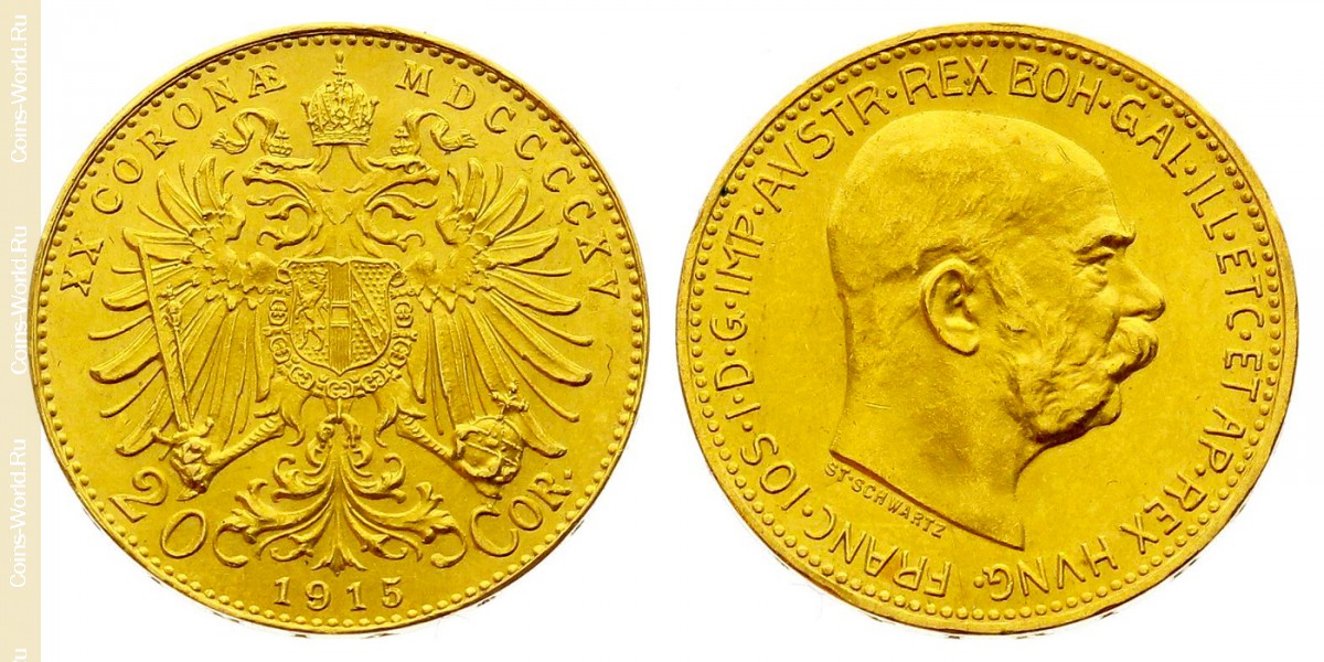 20 coronas 1915, Austria