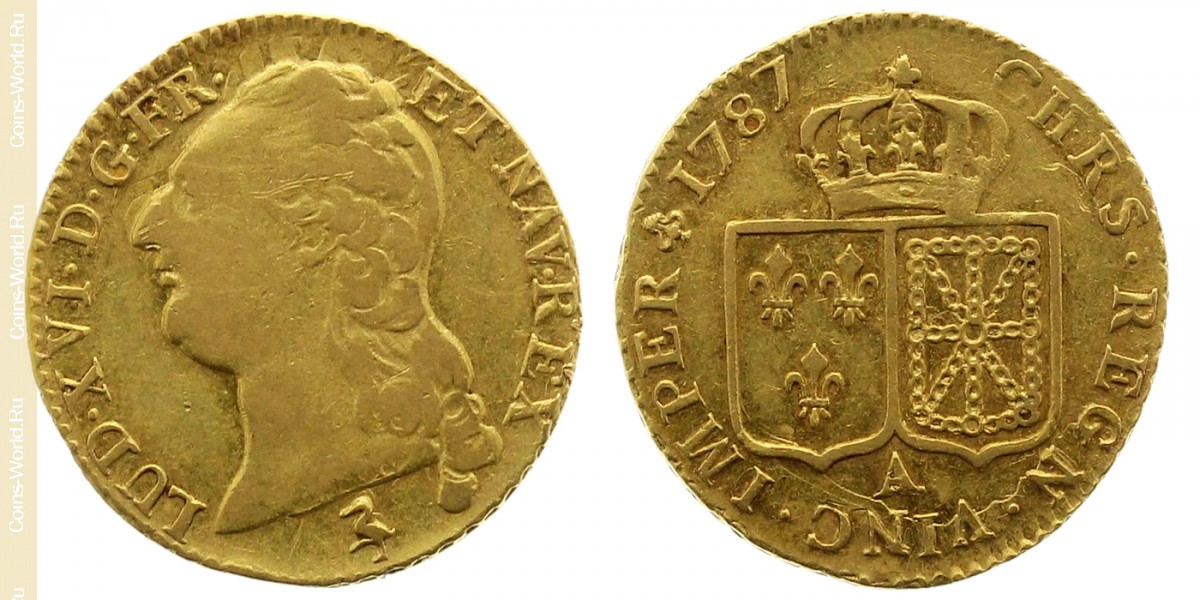 1 d'Or 1787 A, Francia