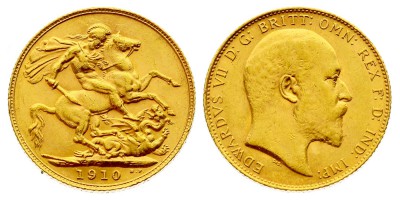 1 фунт (соверен) 1910 года