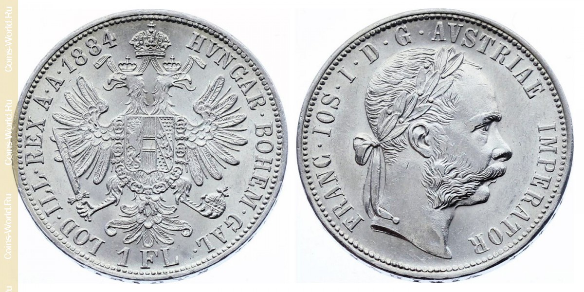 1 florin 1884, Austria