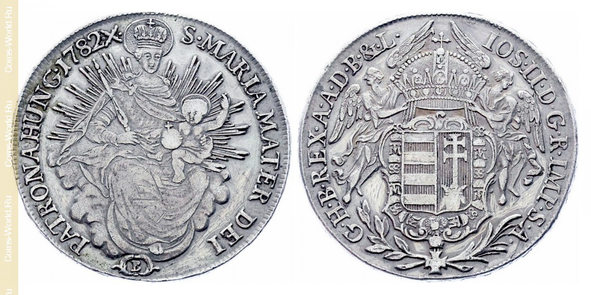 ½ thaler 1782 B, Hungary