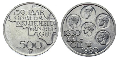 500 франков 1980 года