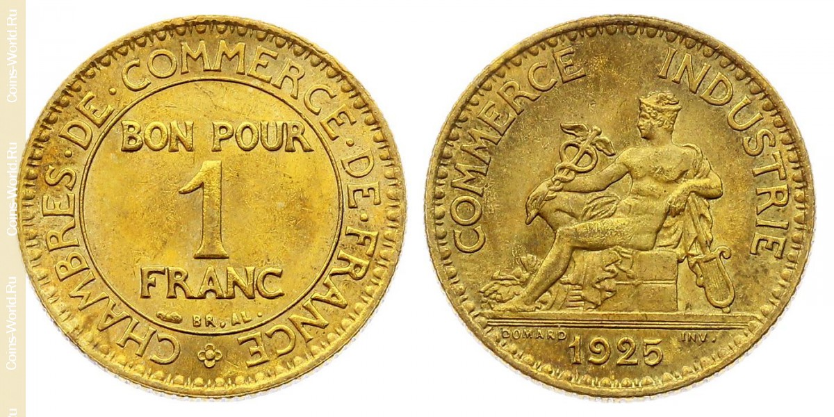 1 франк 1925 года, Франция