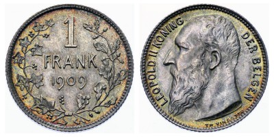 1 франк 1909 года