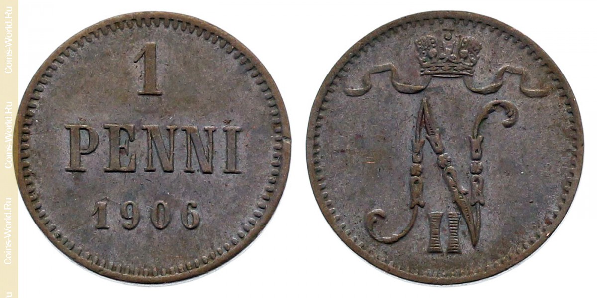 1 Penny 1906, Finnland