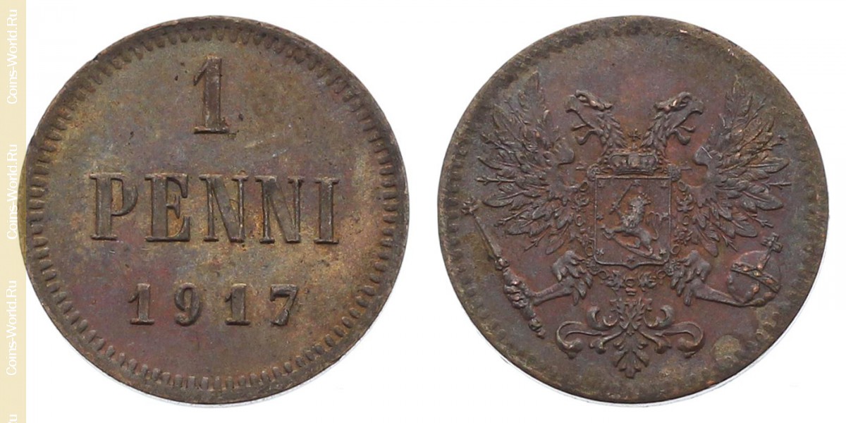 1 penni 1917, Finland