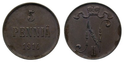 5 penniä 1914