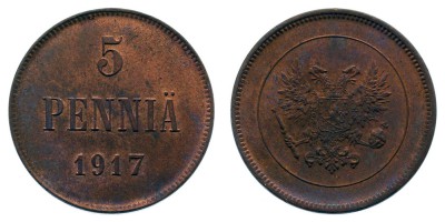 5 penniä 1917