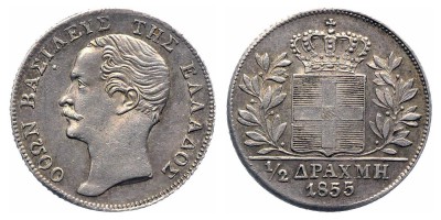 ½ drachma 1855