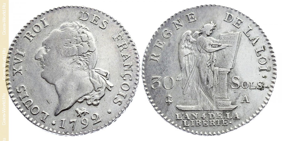 30 Soles 1792, Frankreich